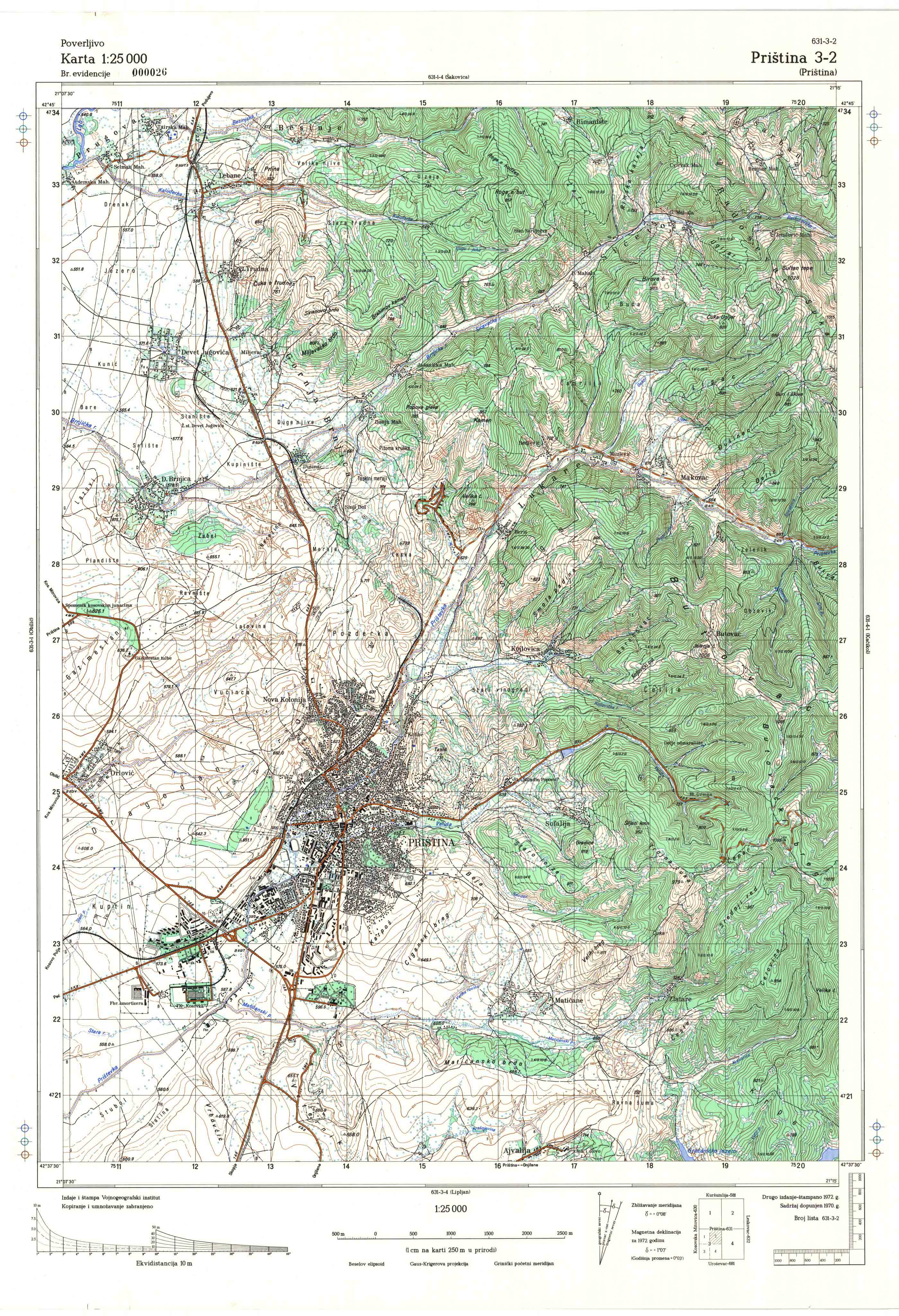  Harta Topografike e Kosoves