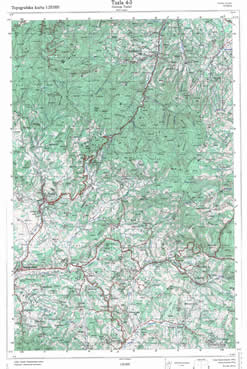 Topografske Karte  BiH 1:25000 tuzla