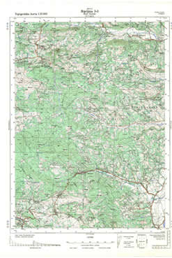 Topografske Karte Bosne i Hercegovine 1:25000 Bijeljina