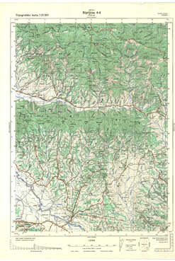 Topografske Karte Bosne i Hercegovine 1:25000 Bijeljina