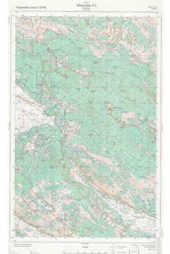 Topografske Karte  hrvatske 1:25000 kocerin