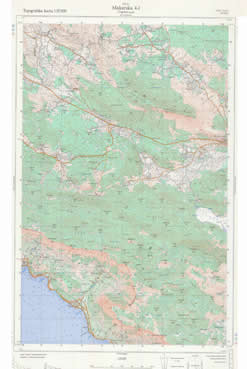 Topografske Karte  hrvatske 1:25000 zavojane