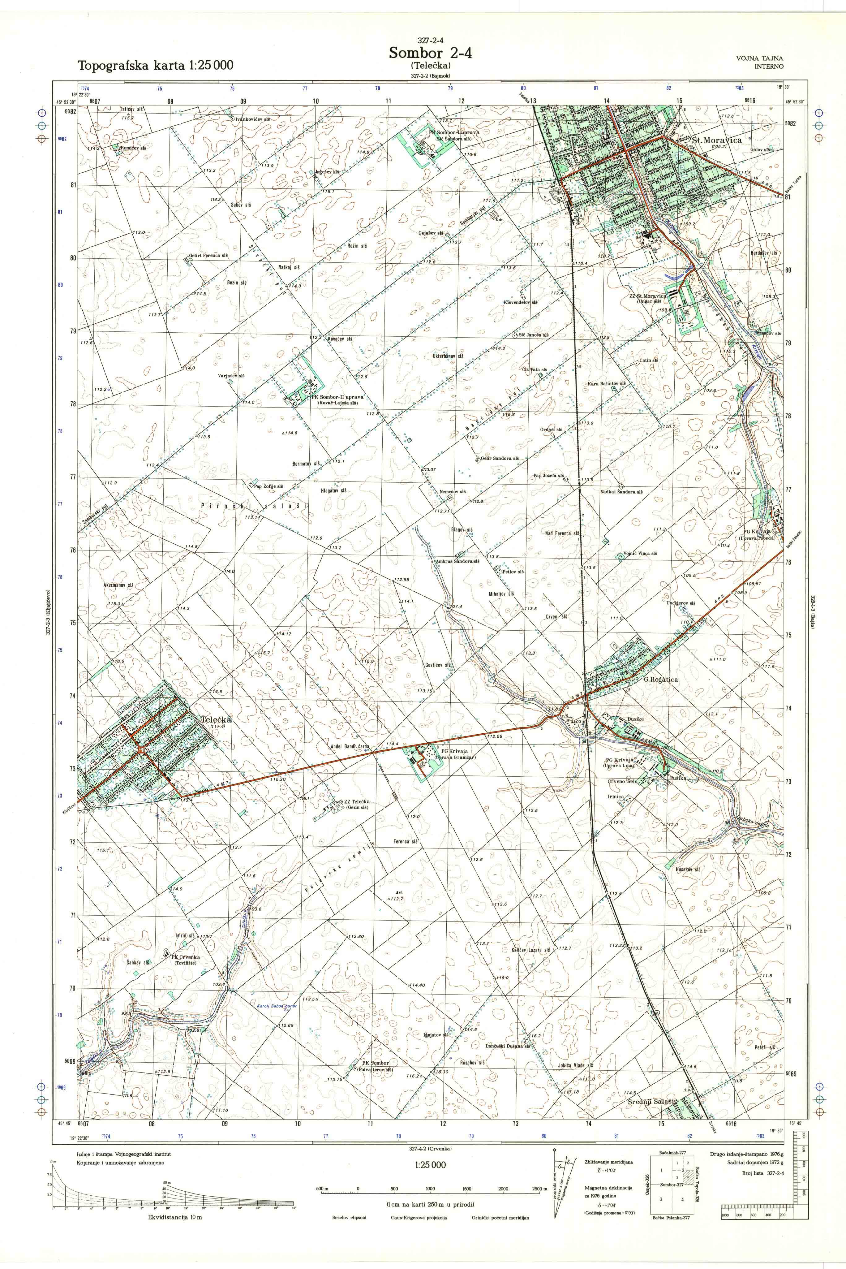  topografska karta srbije 25000 JNA 