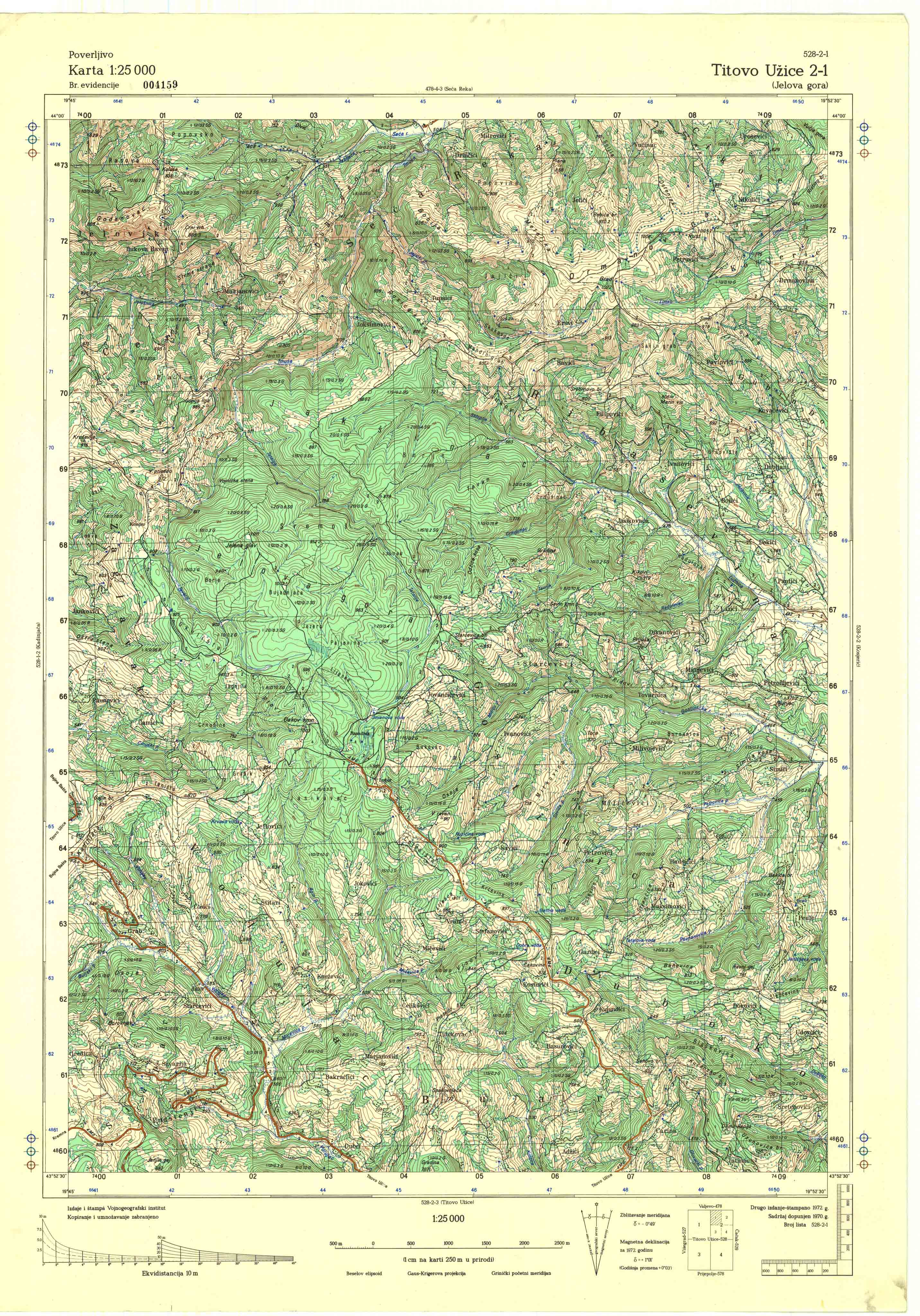 topografske karte jna