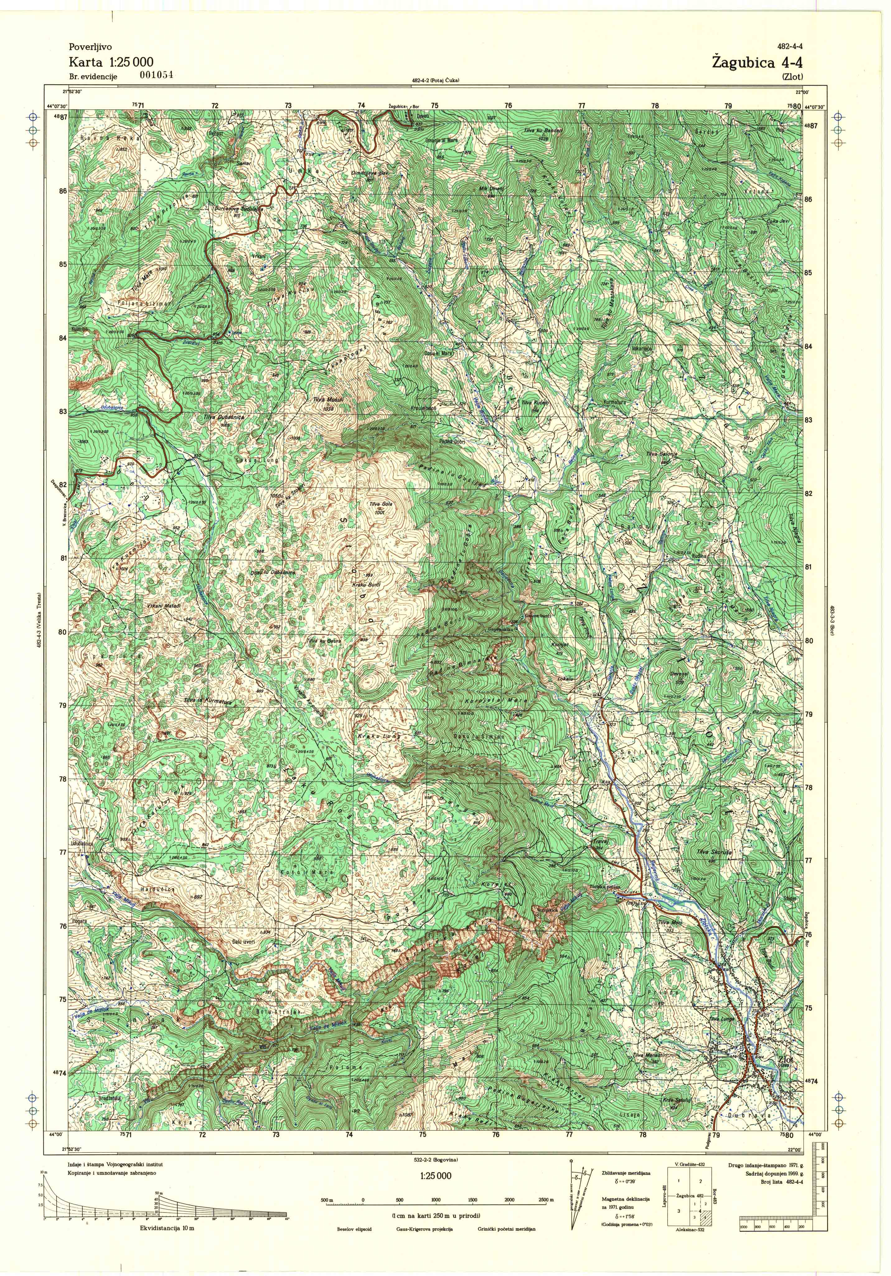 Topografske Karte Srbije Jna Zagubica