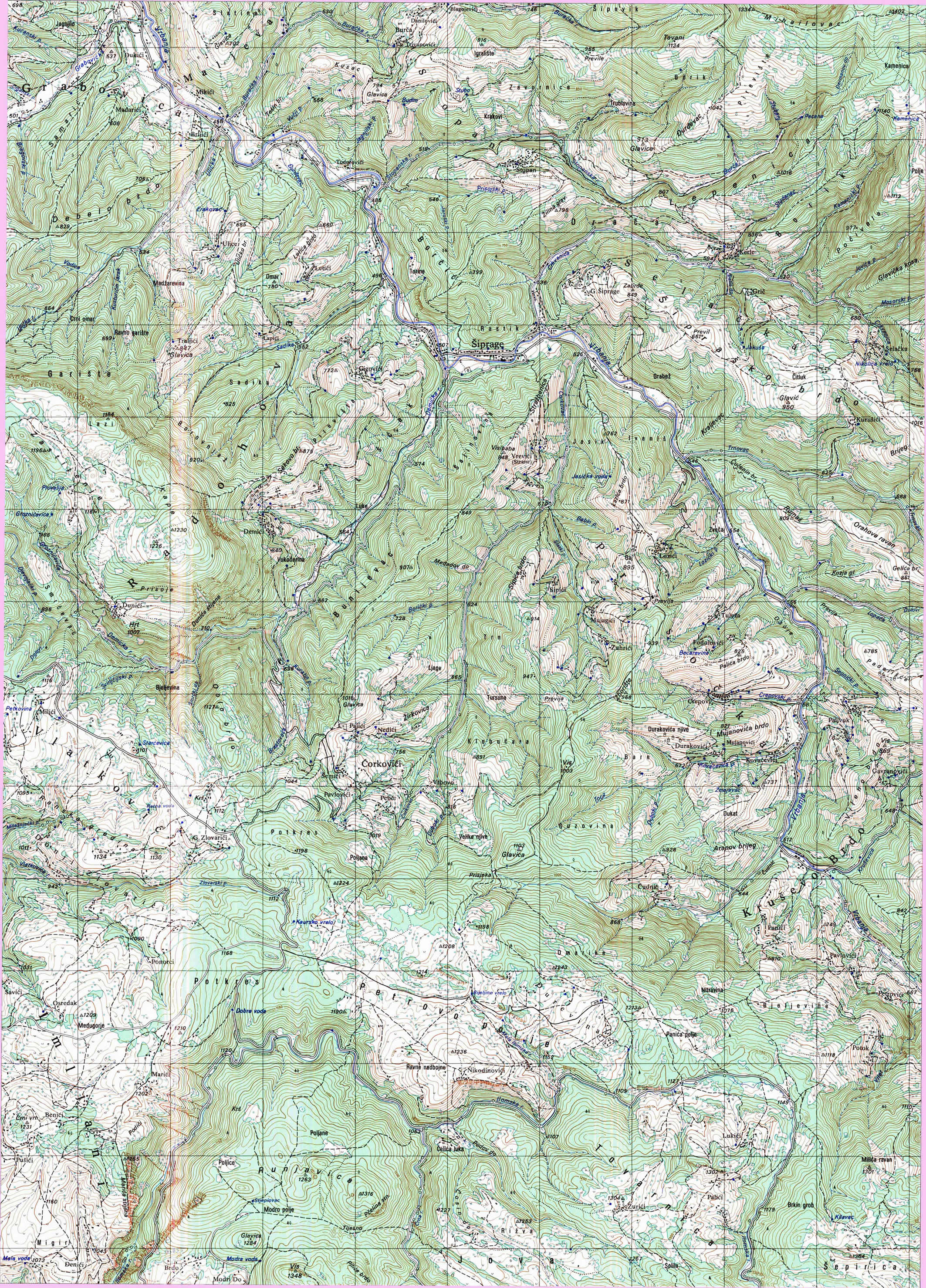  topografska karta srbije 25000 JNA  Vršac