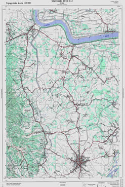 Topografske Karte  hrvatske 1:25000 odzak