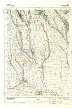 Topografske Karte Vojvodine 1:25000 Novi Sad