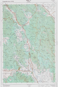 Topografske Karte  BiH 1:25000 Bihać