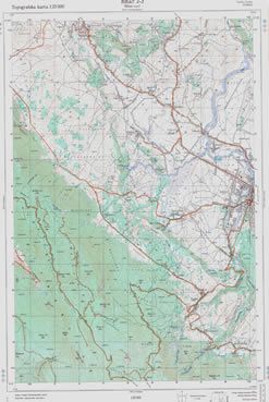 Topografske Karte  BiH 1:25000 Bihać