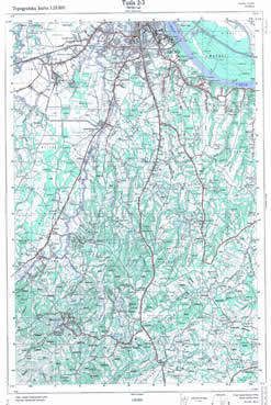 Topografske Karte  BiH 1:25000 tuzla