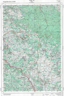 Topografske Karte  BiH 1:25000 tuzla