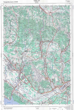 Topografske Karte  BiH 1:25000 tuzla