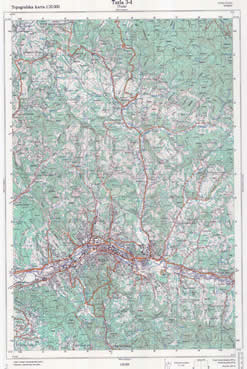 Topografske Karte  BiH 1:25000 tuzla