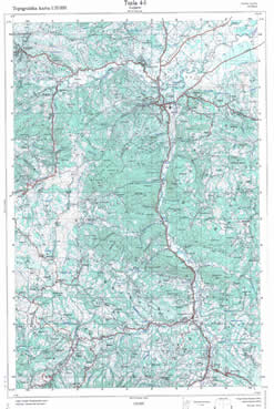 Topografske Karte  BiH 1:25000 tuzla