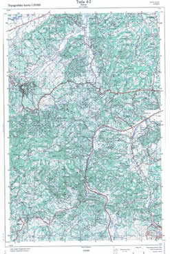 Topografske Karte  BiH 1:25000 tuzla