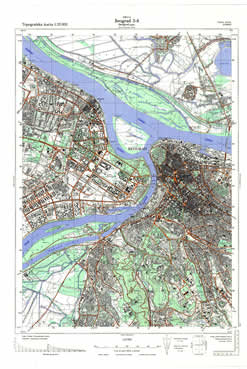 Topografske Karte  Srbije 1:25000 Beograd