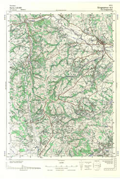 Topografske Karte  Srbije 1:25000 Kragujevac