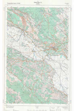 Topografske Karte  hrvatske 1:25000 makarska