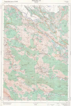 Topografske Karte  hrvatske 1:25000 drinovci