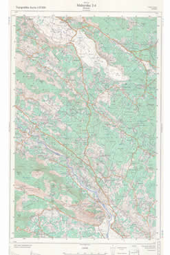 Topografske Karte  hrvatske 1:25000 klobuk