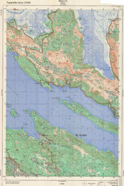 ston topografske karte jna