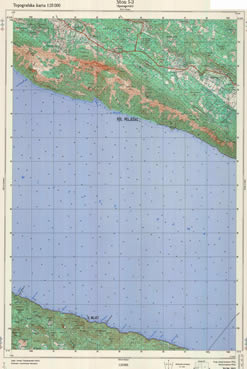 ston topografske karte jna