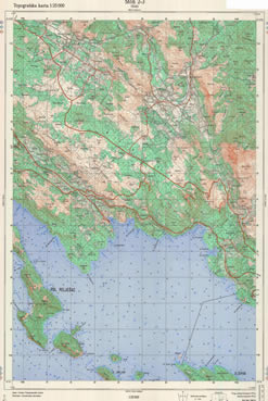 ston topografske karte jna