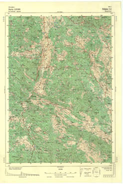 Topografske Karte  Crne Gore Nikšič 1:25000 