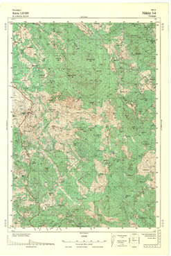 Topografske Karte  Crne Gore Nikšič 1:25000 