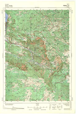 Topografske Karte  Crne Gore Nikšič 1:25000 