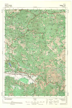 Topografske Karte  Crne Gore Nikšič 1:25000 