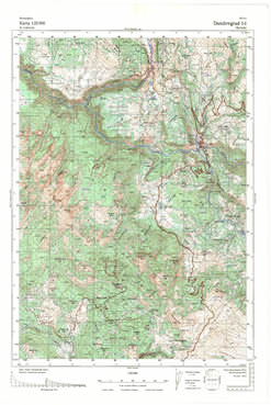 Topografske Karte  Crne Gore Danilovgrad 1:25000 