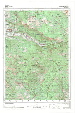 Topografske Karte  Crne Gore Danilovgrad 1:25000 