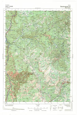Topografske Karte  Crne Gore Danilovgrad 1:25000 