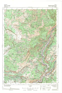 Topografske Karte  Crne Gore Danilovgrad 1:25000 