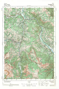 Topografske Karte  Crne Gore Ivangrad 1:25000 