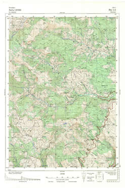 Topografske Karte  Kosovo Peć 1:25000 