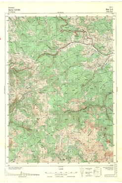 Topografske Karte  Kosovo Peć 1:25000 
