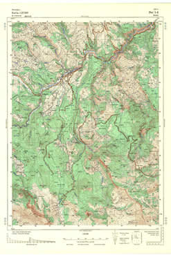 Topografske Karte  Kosovo Peć 1:25000 