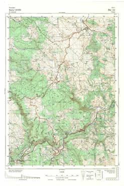 Topografske Karte  Kosovo Peć 1:25000 