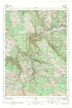 Topografske Karte  Kosovo Peć 1:25000 