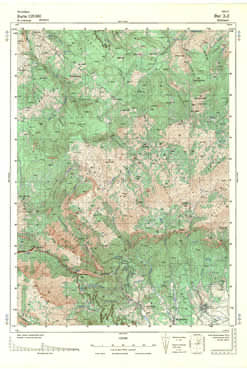 Topografske Karte  Kosovo Peć 1:25000 