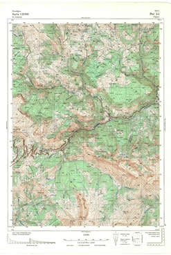 Topografske Karte  Kosovo Peć 1:25000 