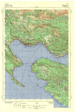 Topografske Karte  Crne Gore Podgorica 1:25000 