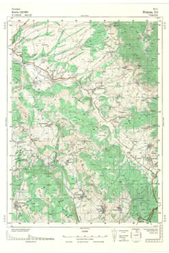 Topografske Karte  Kosovo 1:25000 Prizren