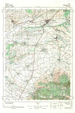 Topografske Karte  Kosovo 1:25000 Prizren